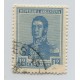 ARGENTINA 1917 GJ 447 ESTAMPILLA USADA CON IMPRESIÓN PARCIAL SOBRE GOMA